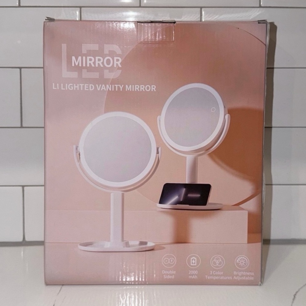 5/$25 ✨LED Lighted Vanity Mirror - White - Picture 2 of 3